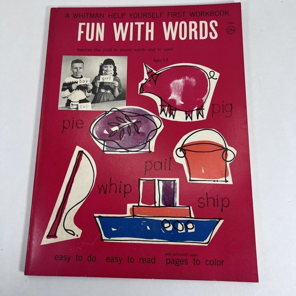 VTG Fun with Words Help Yourself Handwriting Taught In School Whitman 1454 NEW - Picture 1 of 5